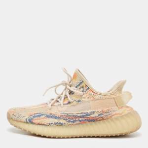 Yeezy x Adidas Multicolor Knit Fabric Boost 350 V2 Sneakers Size 42