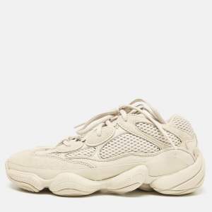 Yeezy x Adidas Cream Suede and Mesh 500 Blush Sneakers Size 38