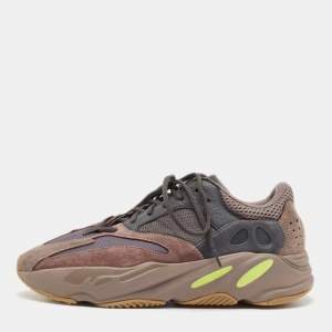 Yeezy x Adidas Multicolor Suede and Mesh Boost 700 Mauve Sneakers Size 46