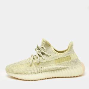 Yeezy x Adidas Yellow Knit Fabric Boost 350 V2 Antlia (Non-Reflective) Sneakers Size 42 2/3