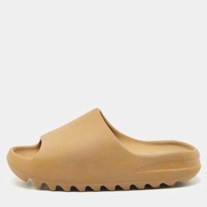 Yeezy x Adidas Brown Rubber Ochre Slides Size 42