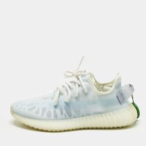 Yeezy x Adidas Blue Mesh Boost 350 V2 Mono Ice Sneakers Size 39 1/3