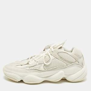 مملوكة مسبقًا Yeezy x Adidas 500 Size 44 Cream Mesh and Suede Low Top Sneakers