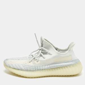 مملوكة مسبقًا Yeezy x Adidas Boost 350 V2 Size 44 Blue Knit Fabric Low Top Sneakers