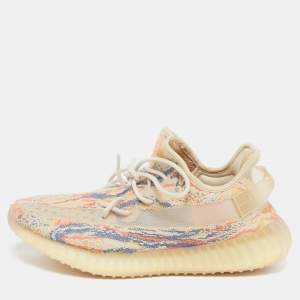 مملوكة مسبقًا Yeezy x Adidas Boost 350 V2 MX Oat Size 41 1/3 Multicolor Knit Fabric Low Top Sneakers