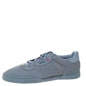 Pre Owned Yeezy x Adidas Grey Leather Powerphase Calabasas Sneaker Size 46.5