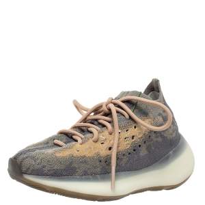 Pre Owned Yeezy x Adidas Grey Cotton Knit Boost 380 Mist Reflective Sneakers Size 36