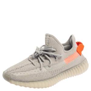 Pre Owned Yeezy x Adidas Grey Cotton Knit Boost 350 V2 Tail Light Sneakers Size 40 2/3