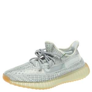 Pre Owned Yeezy x Adidas Grey Cotton Knit 350 V2 Yeshaya NR Sneakers Size 42.5