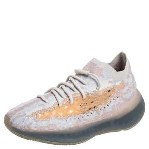 Pre Owned Yeezy x Adidas Multicolor Knit Fabric Boost 380 Pepper Sneakers Size 44