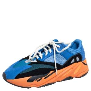 Pre Owned Yeezy x Adidas Multicolor Mesh And Suede Boost 700 Bright Blue Sneakers Size 43 1/3