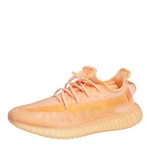 Pre Owned Yeezy x Adidas Orange Mesh 350 V2 Mono Clay Sneakers Size 44
