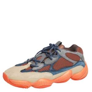 Pre Owned Yeezy x Adidas Multicolor Mesh and Suede 500 Enflame Sneakers Size 44