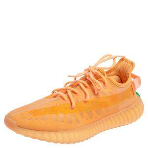 Pre Owned Yeezy x Adidas Orange Mesh 350 V2 Mono Clay Sneakers Size 43 1/3