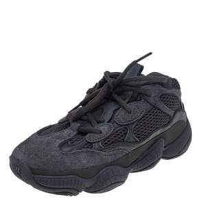 Pre Owned Yeezy x Adidas Grey Suede And Mesh Yeezy 500 Utility Low Top Sneakers Size 37 1/3