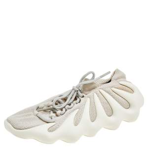 حذاء رياضي ييزي x أديداس أوف وايت قماش تريكو 450 كلاود أبيض مقاس 42