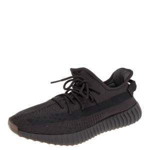 مملوكة مسبقًا حذاء رياضي ييزي x أديداس بوست  350 V2 قماش تريكو أسود  مقاس 46