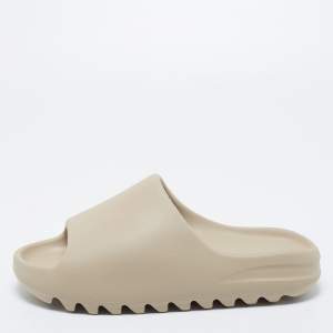 Yeezy x adidas Beige Rubber Flat Slides Size 42