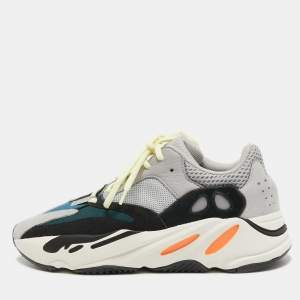 Pre Owned Yeezy x Adidas Tricolor Mesh and Suede Boost 700 Wave Runner Sneakers Size 41 1/3