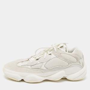 Pre Owned Yeezy x Adidas Grey Suede and Fabric Yeezy 500 Bone Grey Sneakers Size 47 2/3