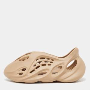 Pre Owned Yeezy x Adidas Brown Rubber Foam Runner Ochre Sneakers Size 42