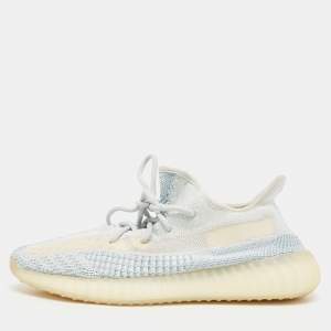 Pre Owned Yeezy x Adidas Light Blue Cotton Knit Boost 350 V2 Sneakers Size 43 1/3