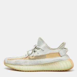 Yeezy x Adidas Light Green Knit Fabric Boost 350 V2 Hyperspace Sneakers Size 44