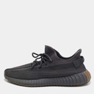 Yeexy x Adiddas Grey Knit Fabric Boost 350 V2 Sneakers Size 46 2/3