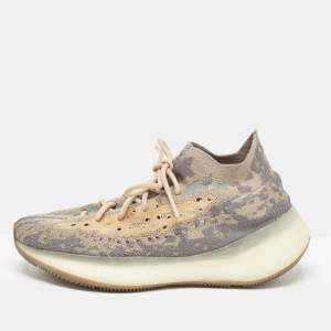 Pre Owned Yeezy x Adidas Multicolor Knit Fabric Boost 380 Mist Sneakers Size 42 2/3