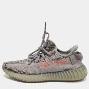 Yeezy x Adidas Grey Knit Fabric Boost 350 V2 Beluga Sneakers Size 37 1/3