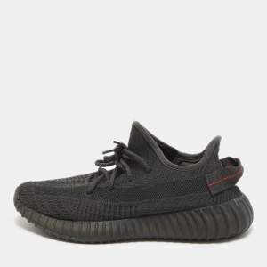 Yeezy x Adidas Black Knit Fabric Boost 350 V2 Static Black Sneakers 42