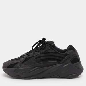 Yeezy x Adidas Black Suede and Mesh Boost 700 "Vanta" Low Top Sneakers Size 40 2/3