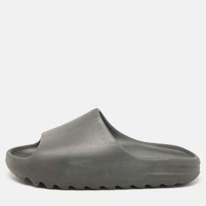 Yeezy x Adidas Black Rubber Onyx Slides Size 46
