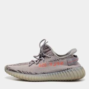 Yeezy x Adidas Grey Knit Fabric Boost 350 V2 Beluga 2.0 Sneakers Size 44