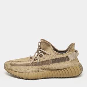 Yeezy x Adidas Brown Knit Fabric Boost 350 V2 Earth Sneakers Size 46