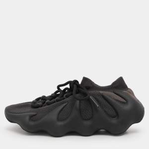 Yeezy x Adidas Black Knit Fabric 450 "Dark Slate" Low Top Sneakers Size 38.5