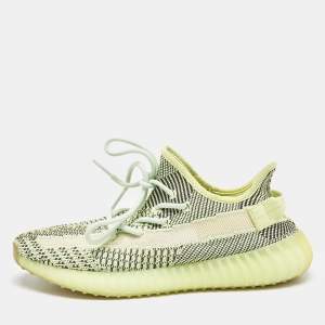 Yeezy x Adidas Green Knit Fabric Boost 350 V2 Yeezreel Non-Reflective Sneakers Size 42 2/3