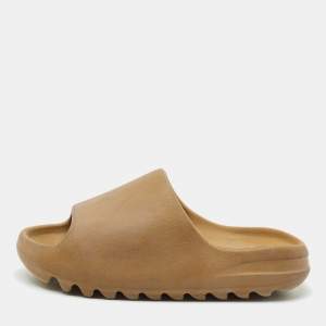 Yeezy x Adidas Brown Rubber Ochre Slides Size 37