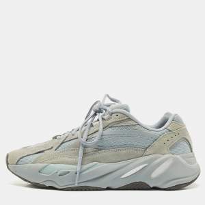 Yeezy x Adidas Blue Canvas and Suede Boost 700 V2 Hospital Blue Sneakers Size 43 1/3