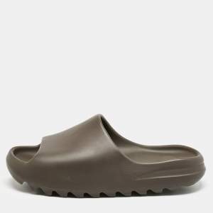 Yeezy x Adidas Brown Rubber Onyx Slide Sandals Size 44