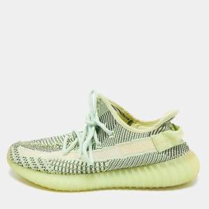 Yeezy x Adidas Green Knit Fabric Boost 350 V2 Yeezreel Reflective Sneakers Size 41 1/3