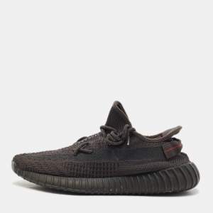 Yeezy x Adidas Black Mesh Boost 350 V2 Mono Cinder Sneakers Size 46