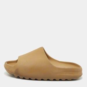 Yeezy x Adidas Brown Rubber Ochre Slides Size 42