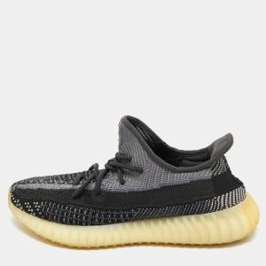 Yeezy x Adidas Black/Blue Knit Fabric Boost 350 V2 Carbon Sneakers Size 43 1/3