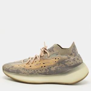 Pre Owned Yeezy x Adidas Grey Knit Fabric Boost 380 Mist Reflective Sneakers Size 44 2/3
