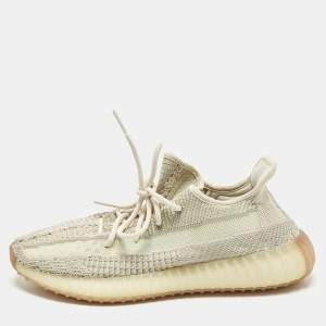 مملوكة مسبقًا Yeezy x Adidas Boost 350 V2 Size 44 Beige Knit Fabric Low Top Sneakers