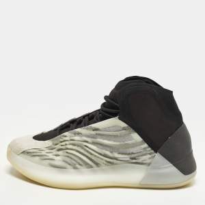 Pre Owned Yeezy x Adidas QNTM BSKTBL Size 45 1/3 Multicolor Mesh and Neoprene High Top Sneakers
