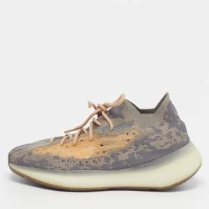مملوكة مسبقًا Yeezy x Adidas Boost 380 Mist Size 45 1/3 Multicolor Knit Fabric Lace Up Sneakers