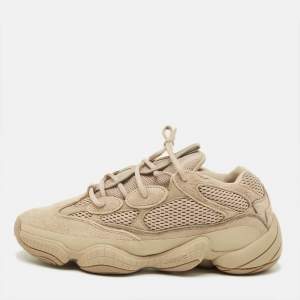 مملوكة مسبقًا Yeezy x Adidas 500 Taupe Light Size 45 1/3 Beige Suede and Mesh Low Top Sneakers