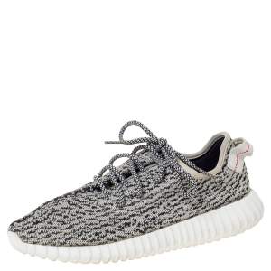 Pre Owned Yeezy x Adidas Turtledove Cotton Knit Boost 350 Sneakers Size 42.5